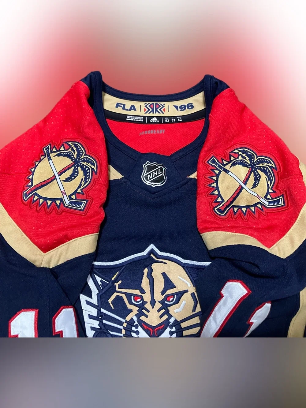 Florida Panthers Customized Reverse Retro 1.0 Adidas NHL Hockey Jersey Size 52